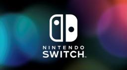 Nintendo Switch with Blue & Red Joy-Con Title Screen